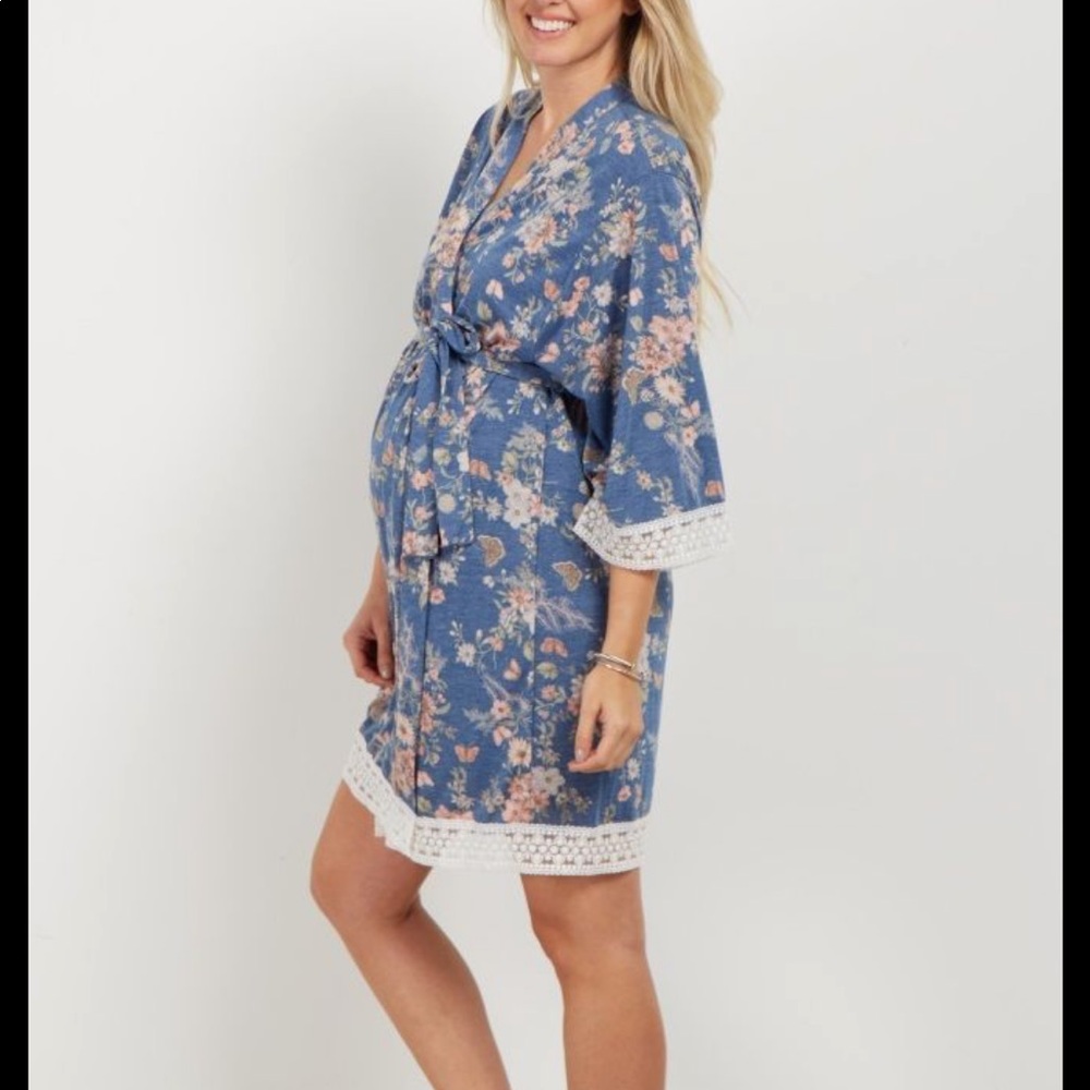 Pinkblush Maternity Delivery Nursing Robe Size L